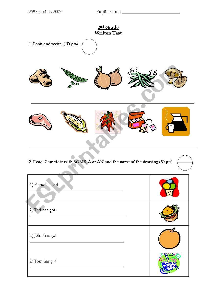 Food - Some&Any worksheet