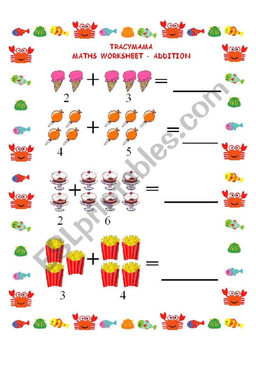 TRACYMAMA PRE-MATH WORKSHEET worksheet