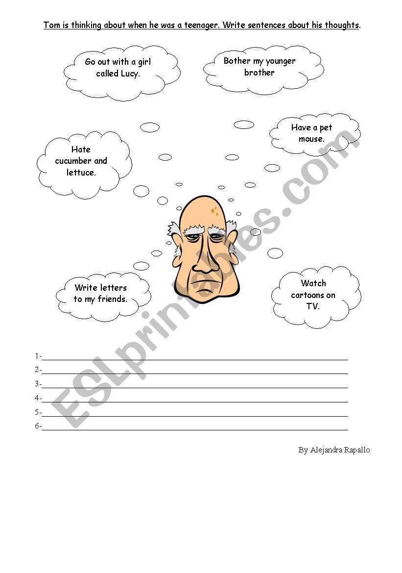 Habits in the past worksheet