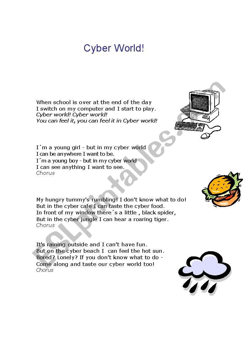 Song about computers worksheet