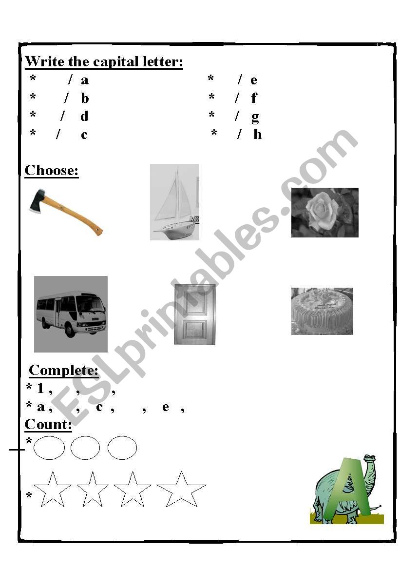 pre school letters worksheet