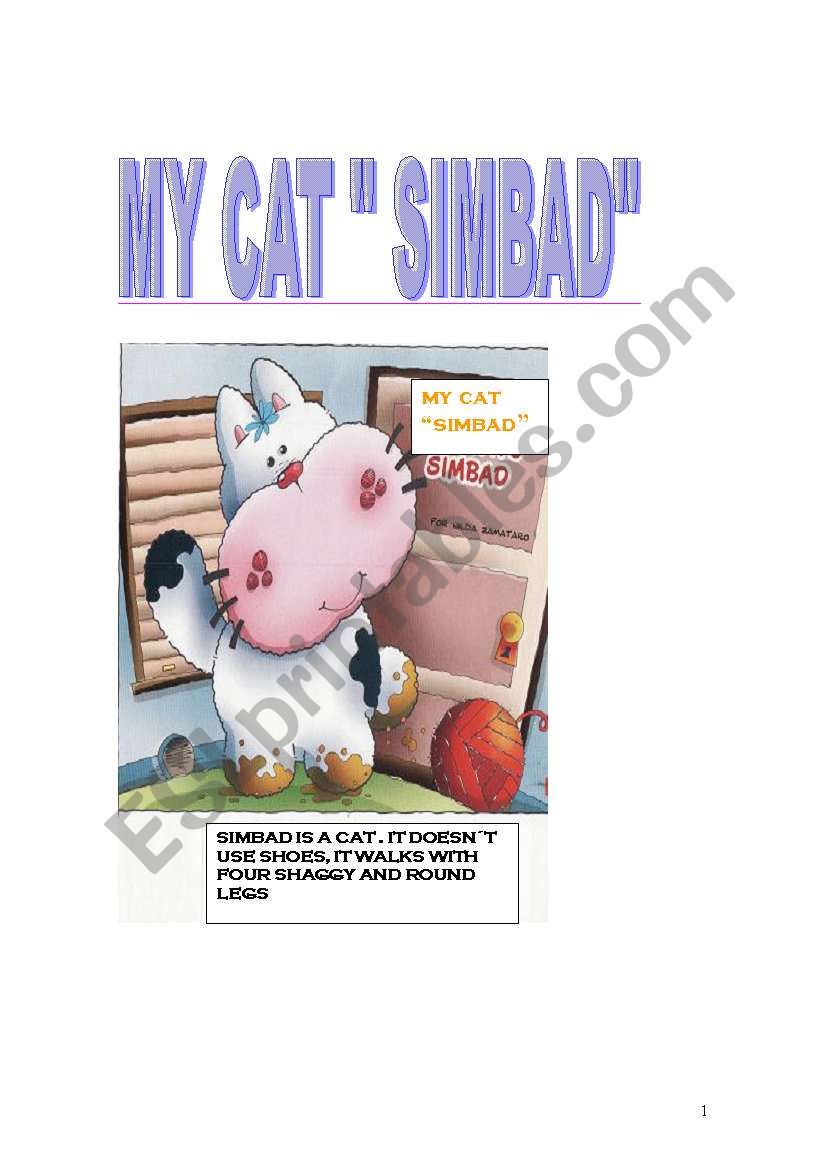 my cat simbad worksheet