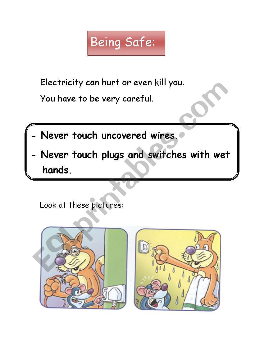 being safe worksheet