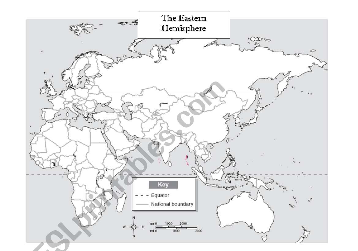 Eastern Hemisphere worksheet