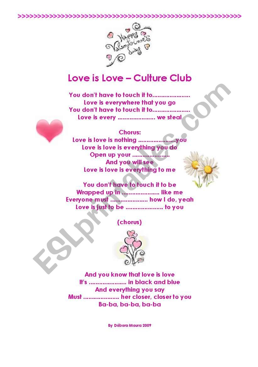 Love is Love worksheet