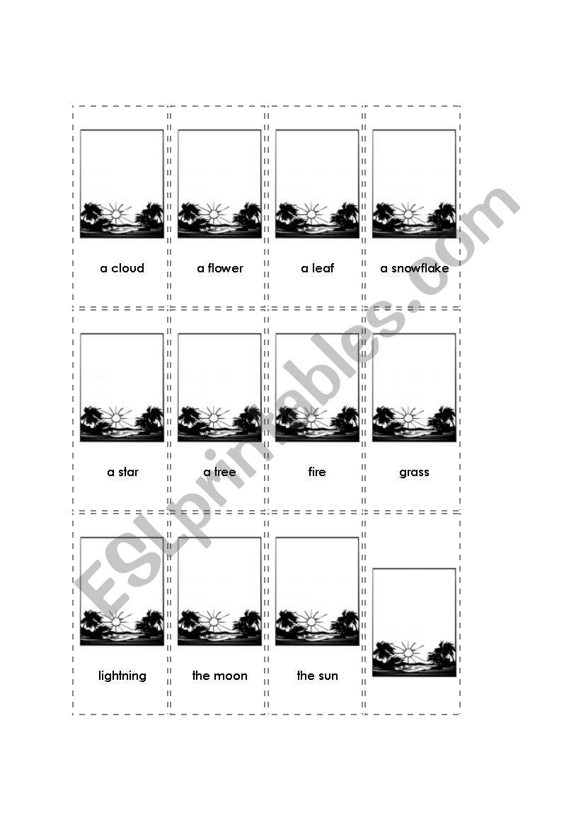 drawing at the park worksheet
