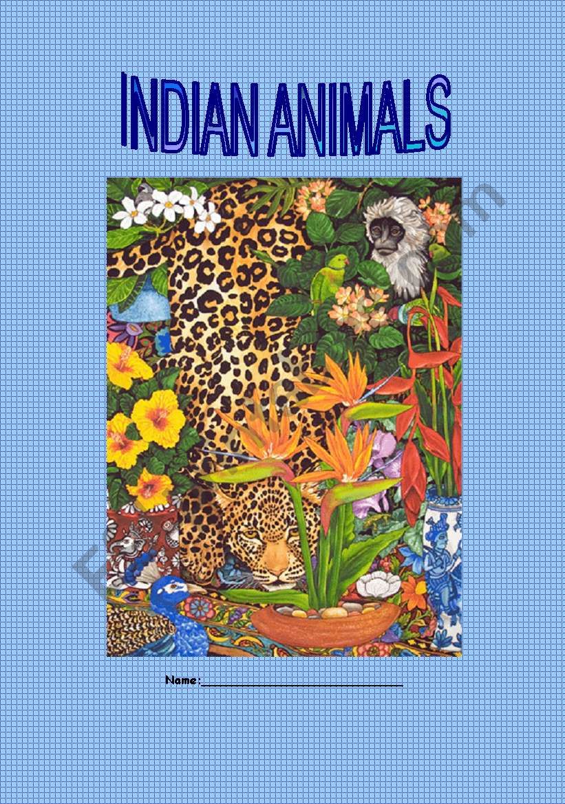 Indian Animals Part 1 of 6 (Cover + Antelope)