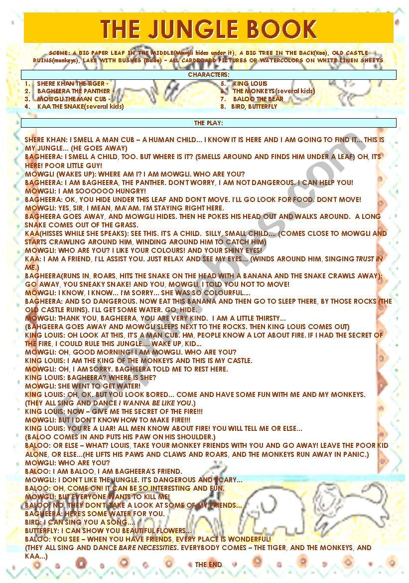 the jungle book - childrenÂ´s play