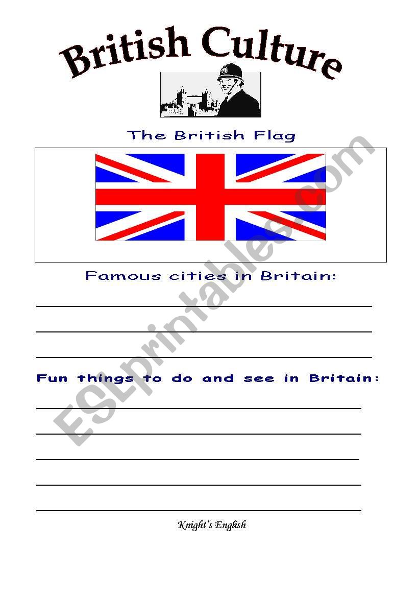 british culture worksheet