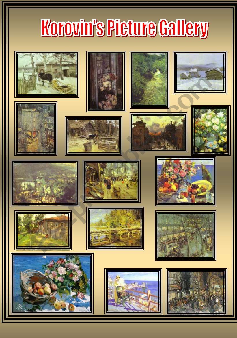 KorovinÂ´s picture gallery worksheet