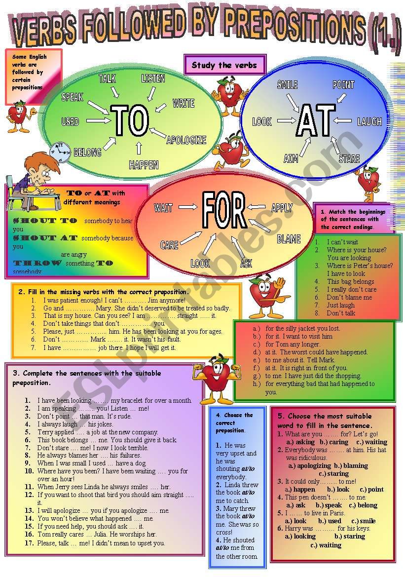 Verbs followed by prepositions (1.)