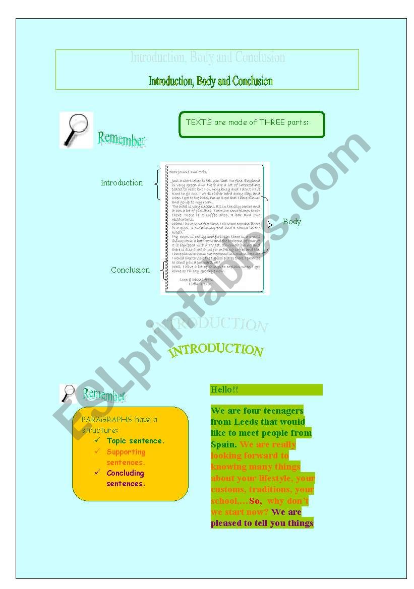 Building  a text 2: how to write a text