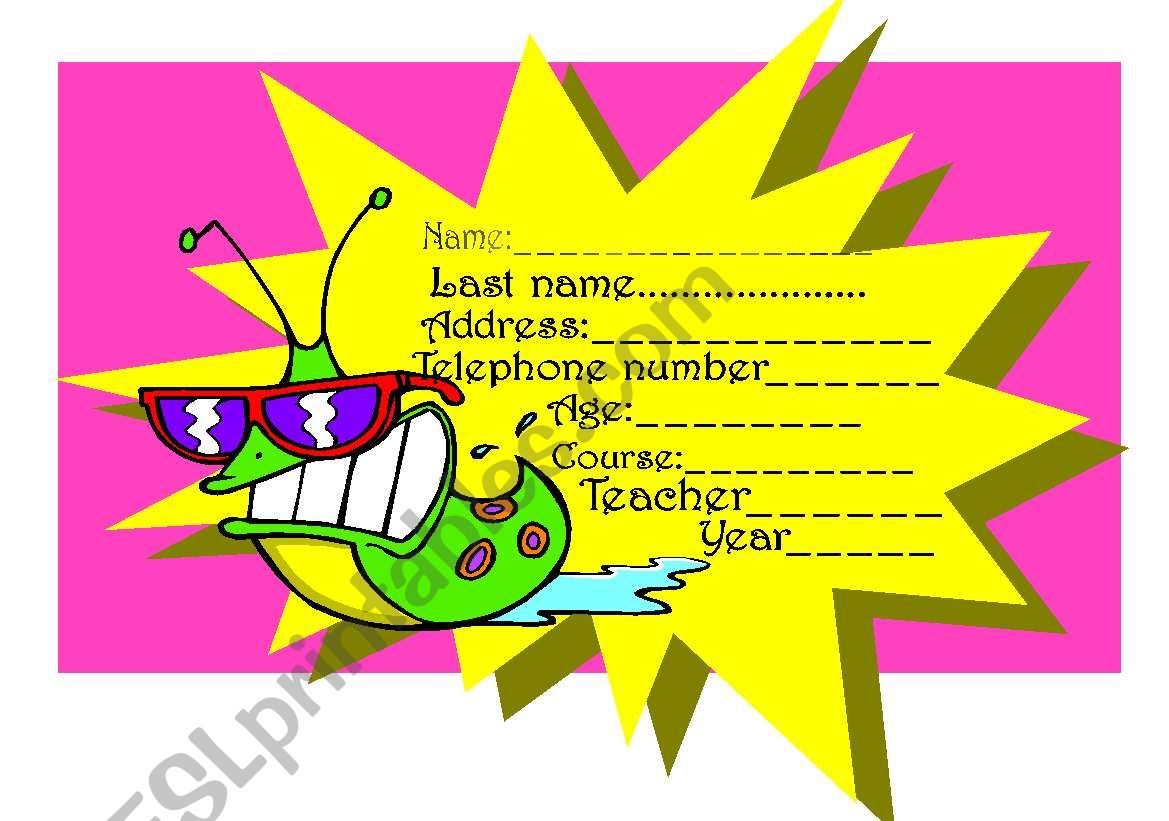My personal information card worksheet