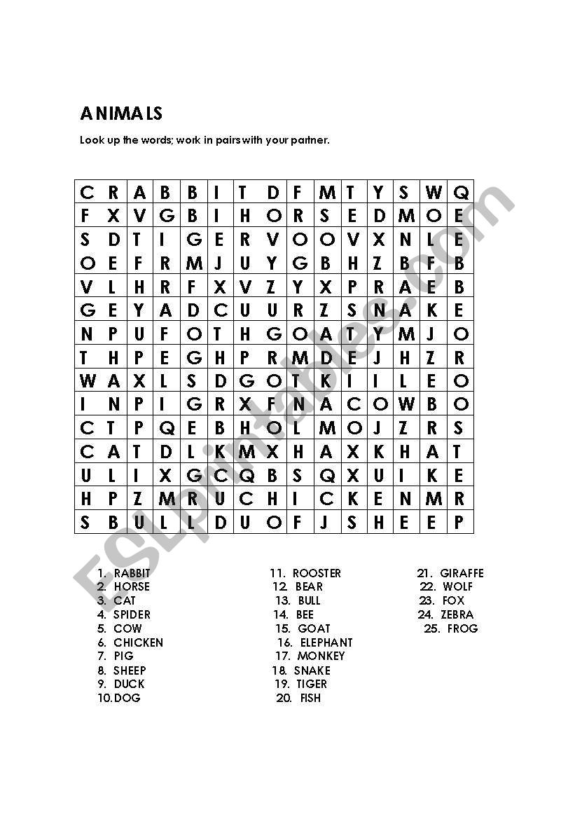 puzzle worksheet