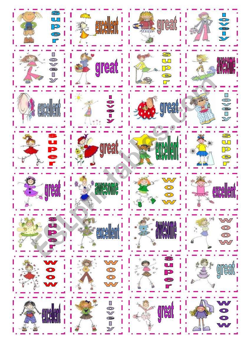 Cute stickers for girls worksheet