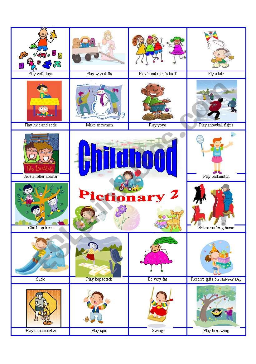 Childhood pictionary 2 worksheet