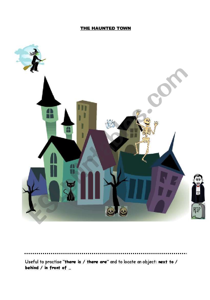 The haunted Town worksheet
