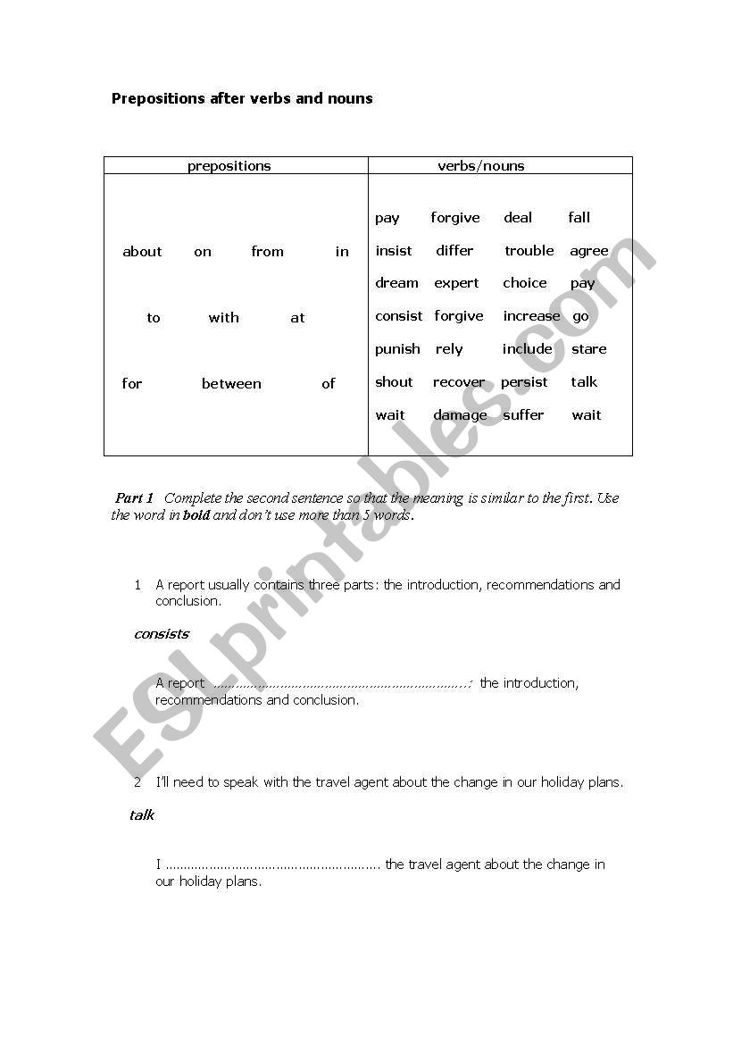 dependent preposions ( FCE practice)