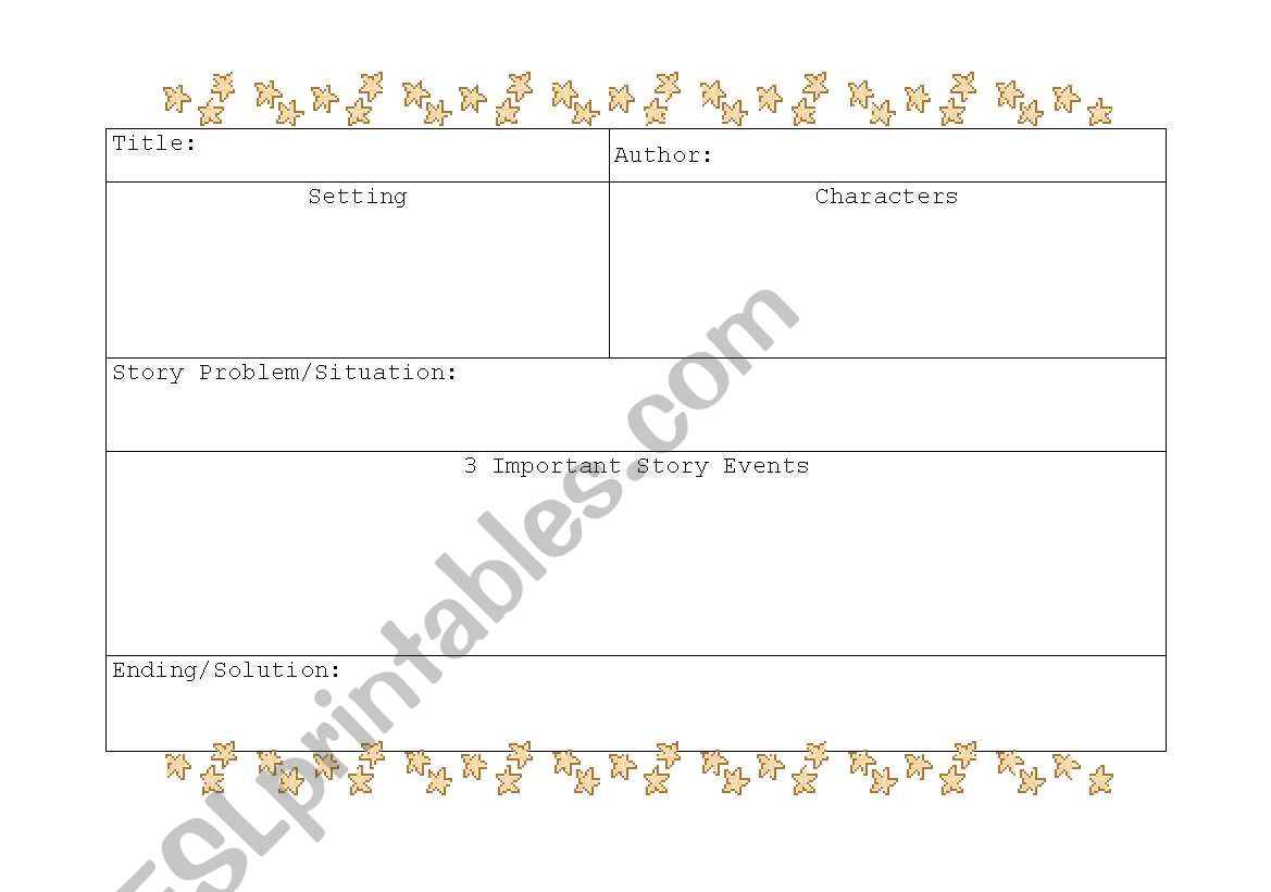 Story map worksheet