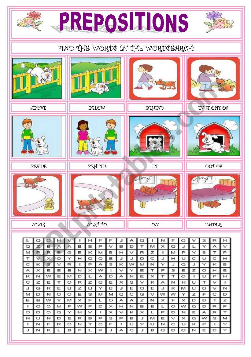 PREPOSITIONS worksheet