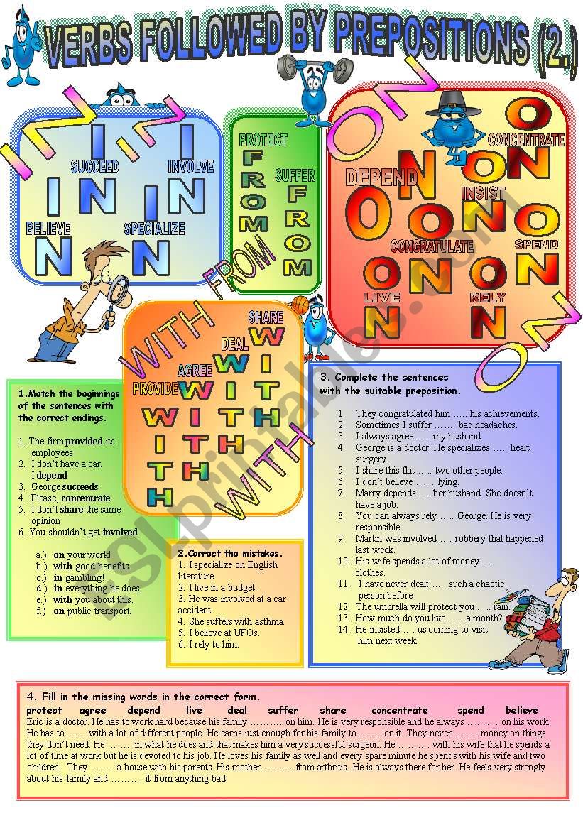 Verbs followed by prepositions (2.)