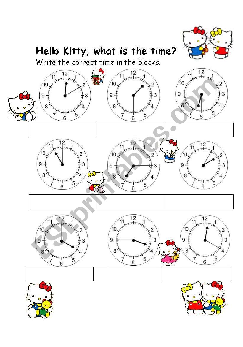 Hello Kitty worksheet