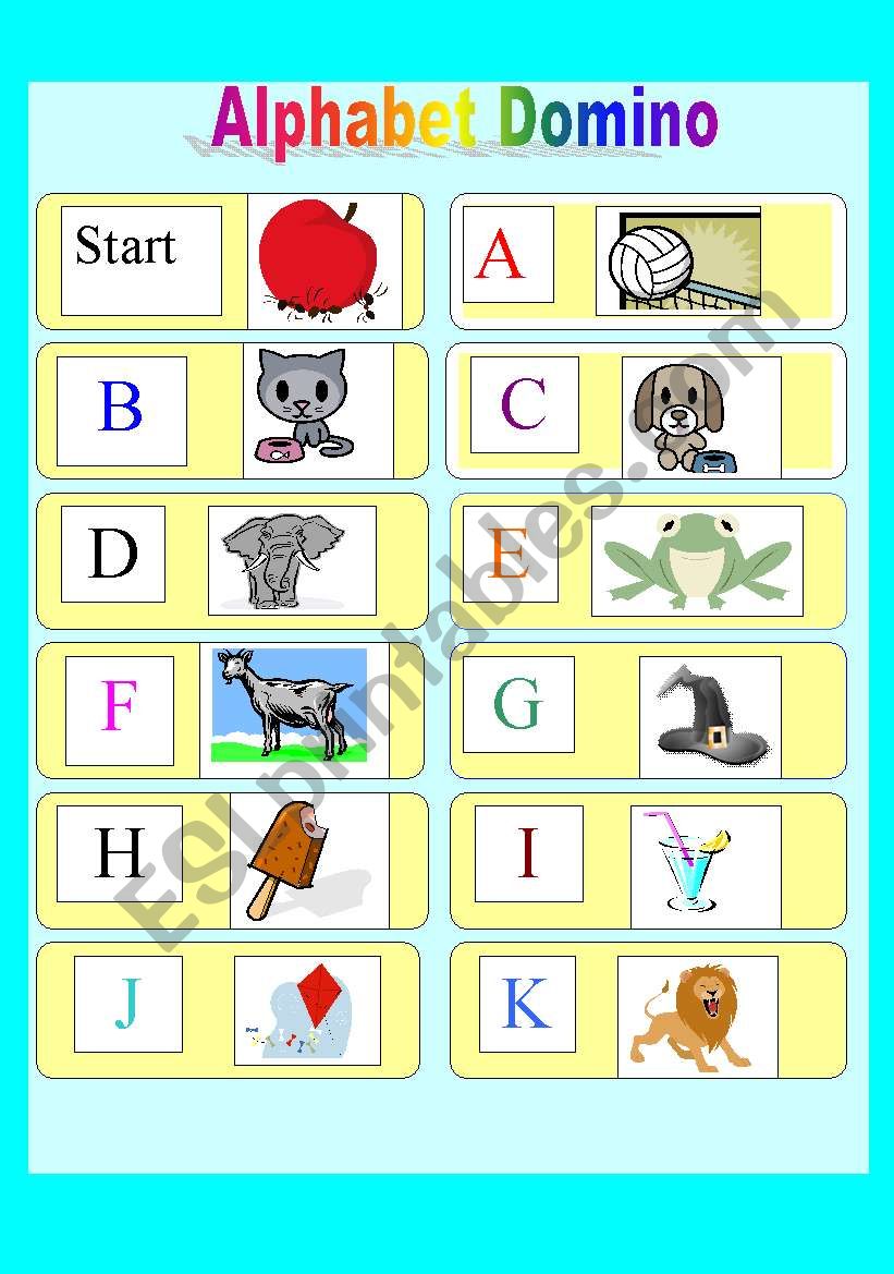 The Alphabet Domino worksheet