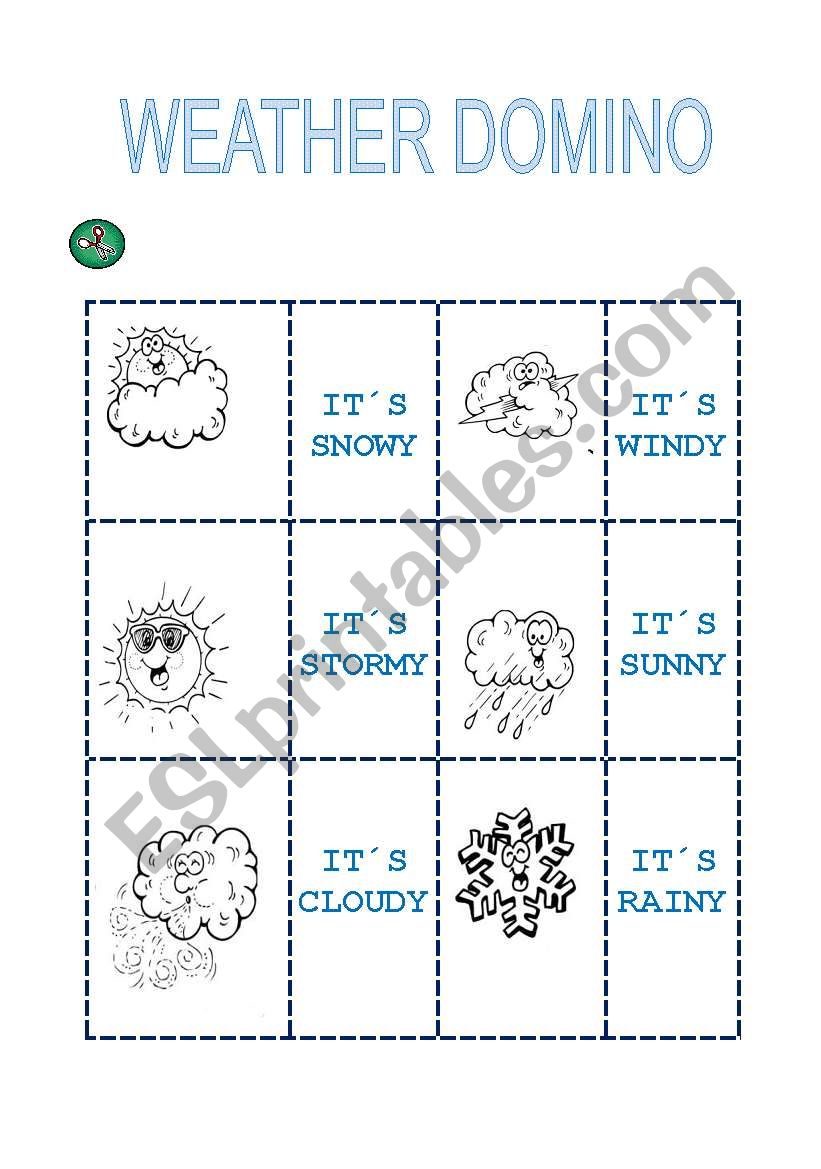 WEATHER DOMINO worksheet