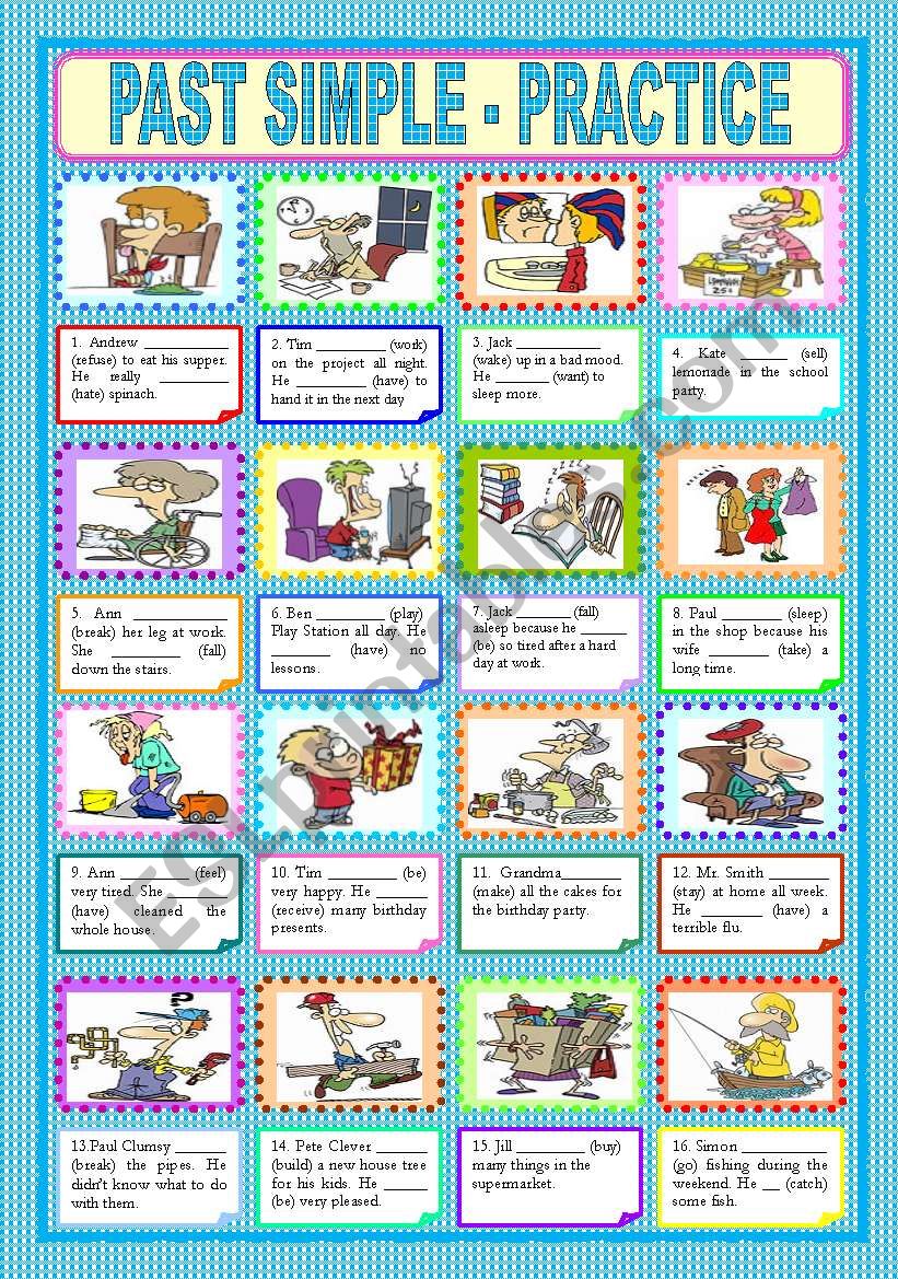 PAST SIMPLE  - PRACTICE (regular and irregular verbs)