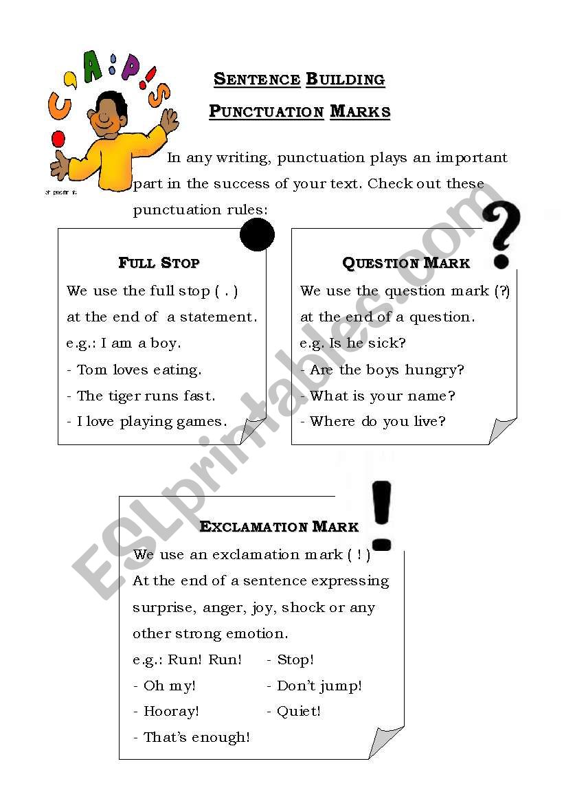 Punctuation Marks worksheet