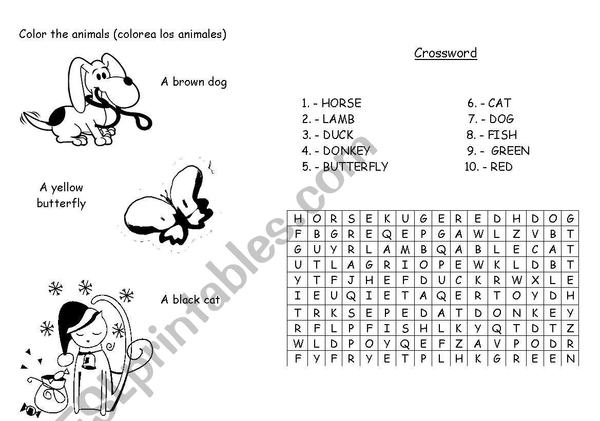 DOMESTIC ANIMALS  worksheet