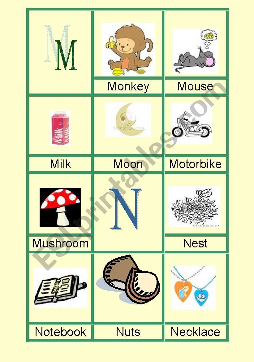 Alphabet Card Game part 3 worksheet