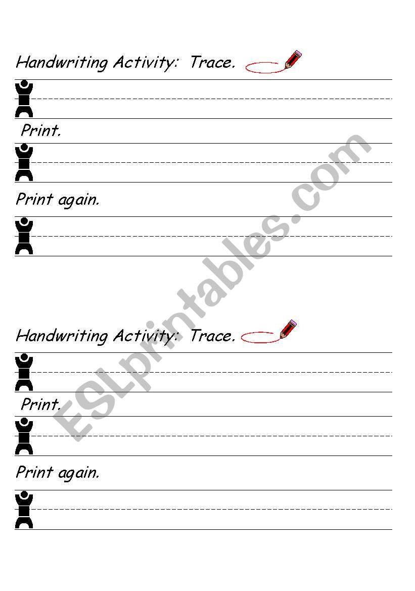 Practice good penmanship worksheet