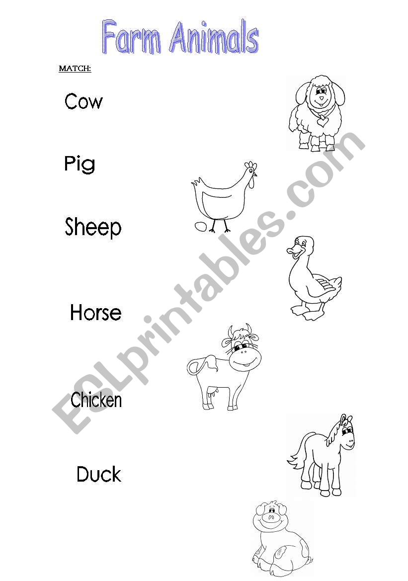 Farm Animals worksheet