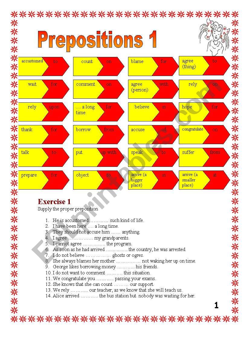 8 page- 165 + Sentences to practice prepositions