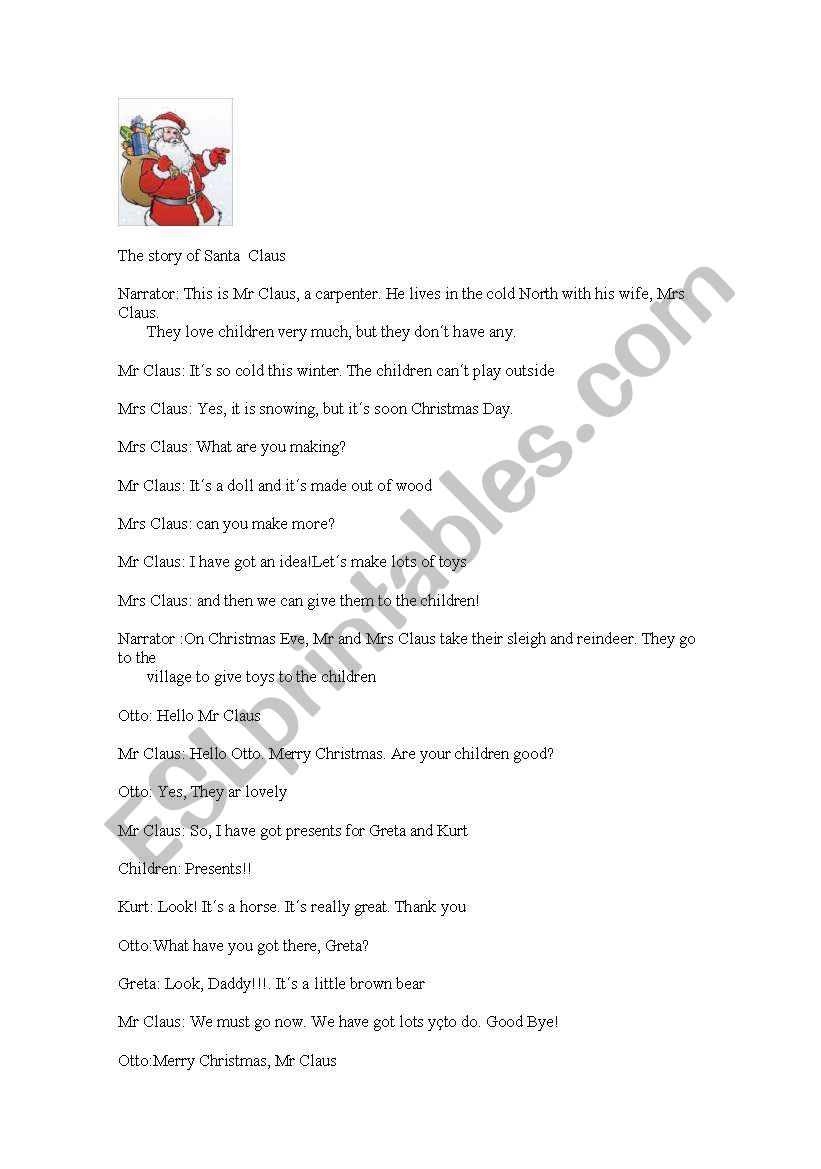 Santa Claus worksheet