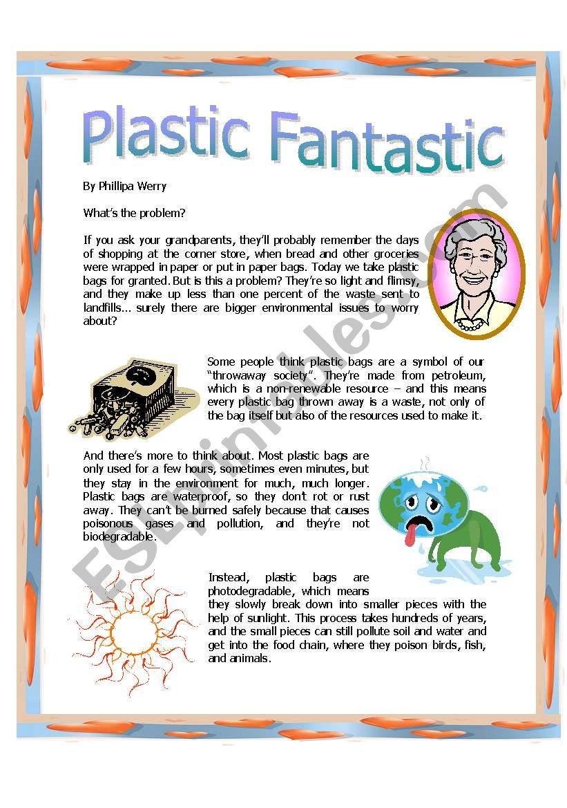 Plastic Fantastic worksheet