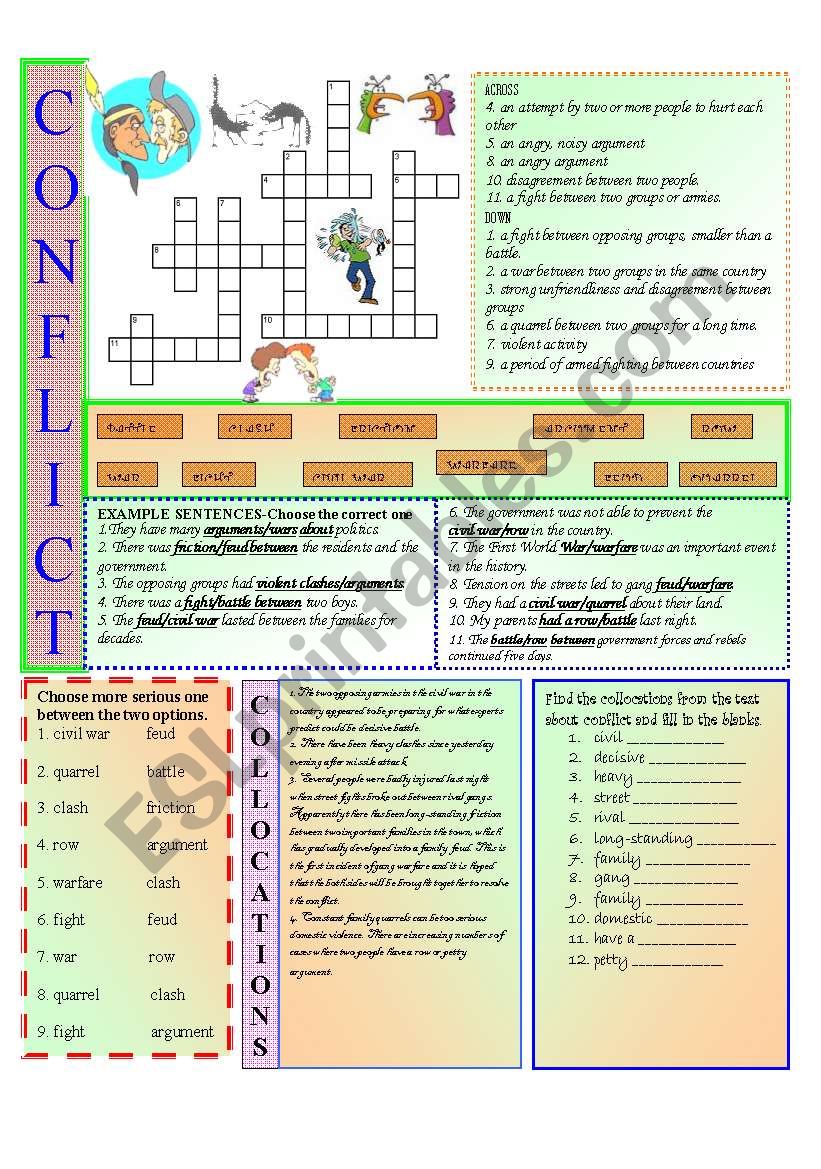 conflict-esl-worksheet-by-recepler
