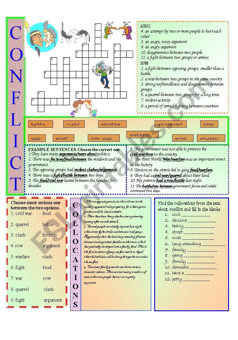 Conflict worksheet