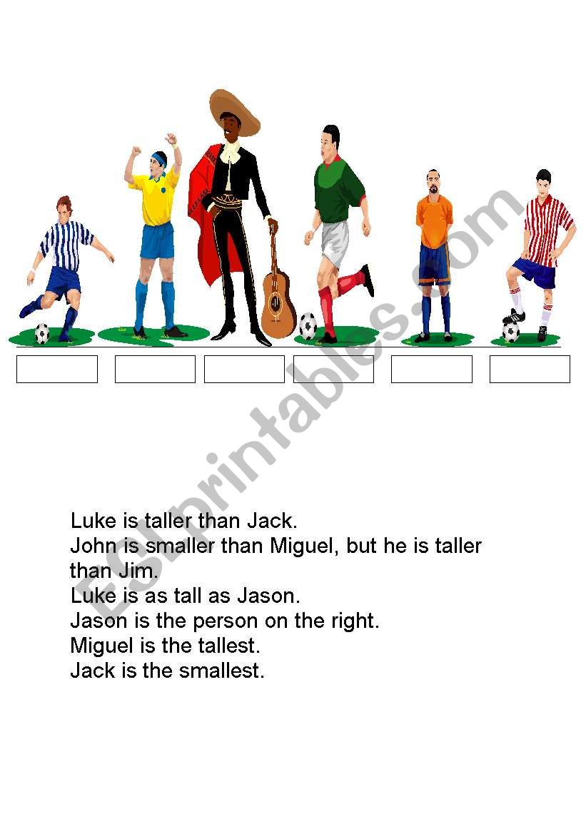 Comparison of adjectives - excercise