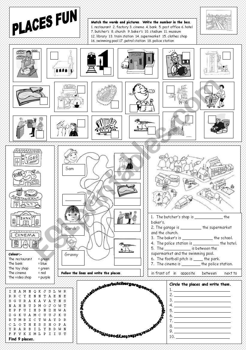 Places Fun worksheet