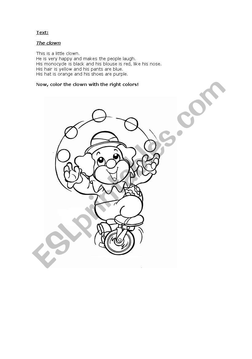 Colours! worksheet