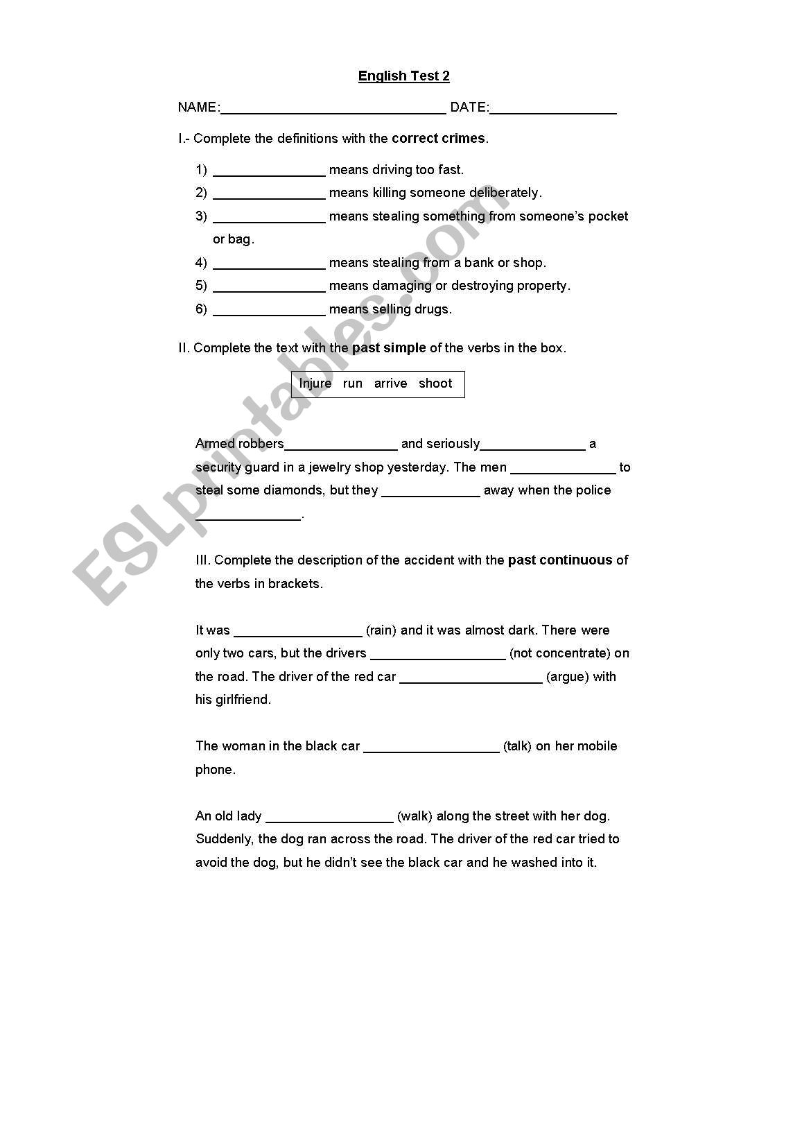 Test worksheet