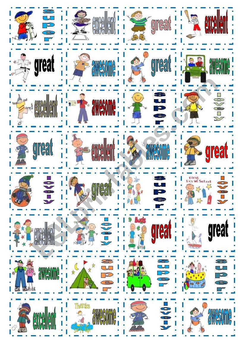 Cute stickers for boys worksheet