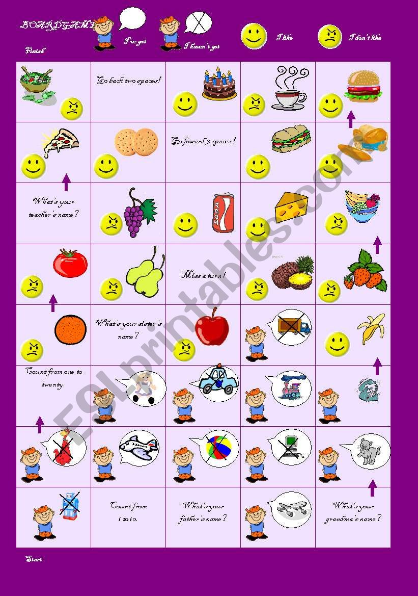 Boardgame-like-have worksheet