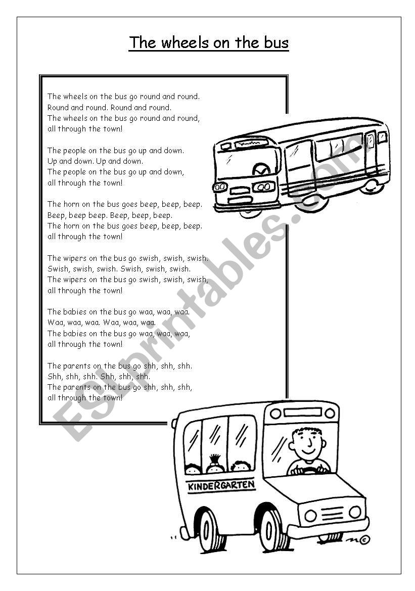 The Wheels on the Bus worksheet