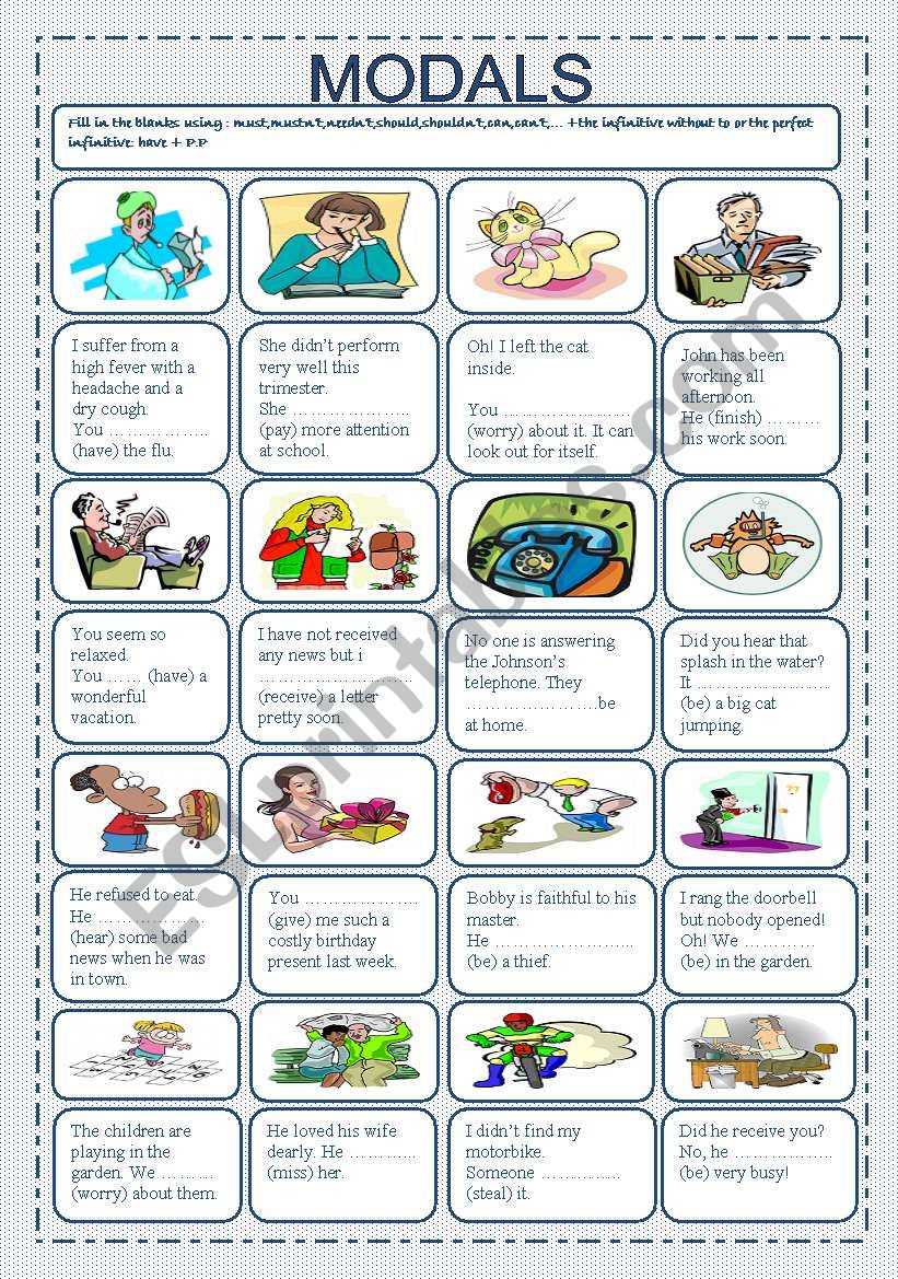 Modals worksheet