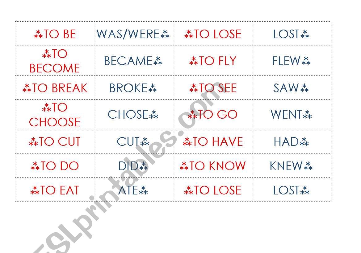 memory cards worksheet