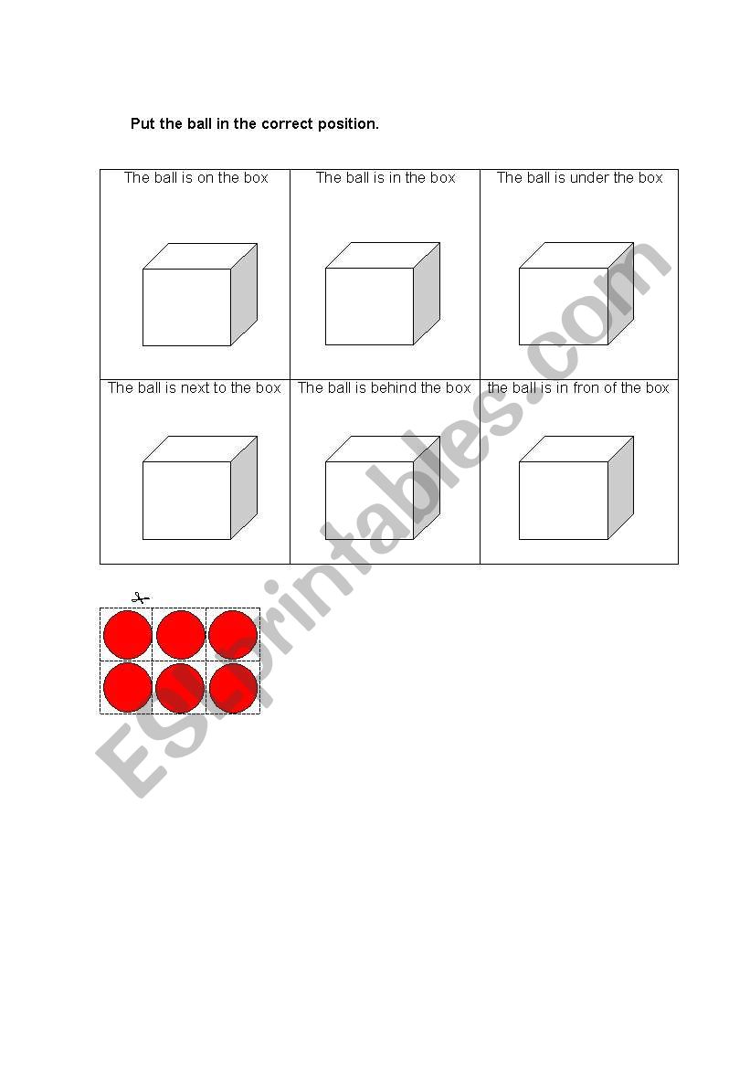 put the ball in the correct position