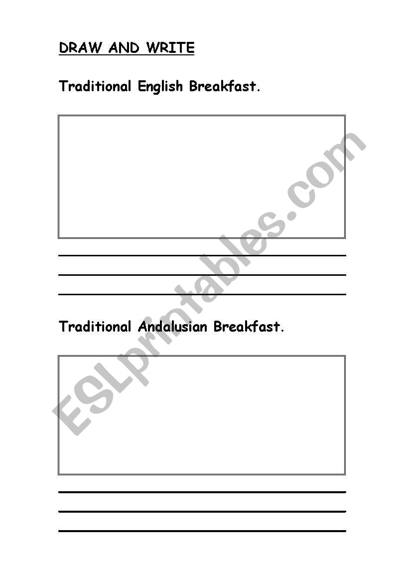 Traditional English breakfast  vs Andalusian breakfast